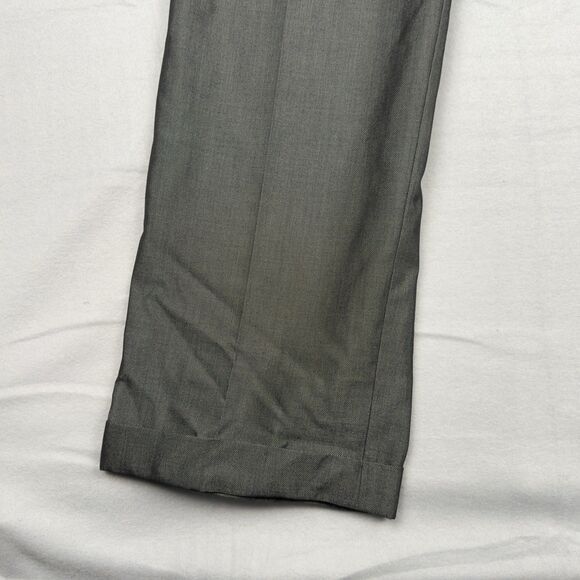 Sean John Dress Pants Mens 38x32 Metallic Gray & Black Pleated w/ Cuffs Baggy - Picture 6 of 16